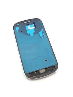 Samsung Galaxy S3 Mini I8190 blanco parte central + marco or