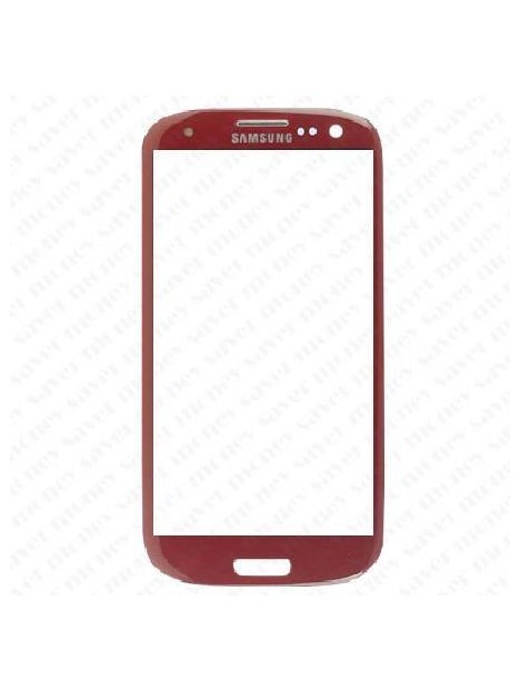 Samsung Galaxy S3 I9300 Cristal rojo gorilla glass premium