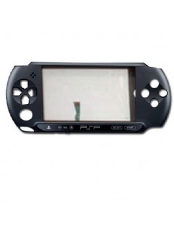 PSP Street E1004 Carcasa frontal negra con flex premium