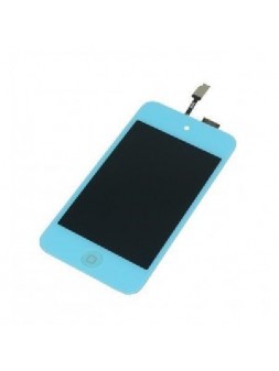 iPod Touch 4 pantalla lcd + táctil azul celeste + botón home
