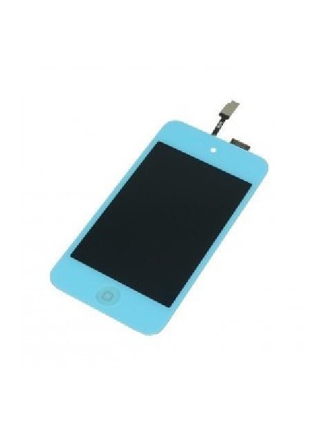 iPod Touch 4 pantalla lcd + táctil azul celeste + botón home