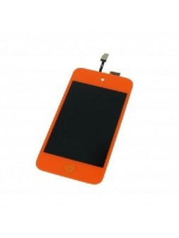 iPod Touch 4 pantalla lcd + táctil naranja + botón home nara