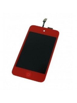 iPod Touch 4 pantalla lcd + táctil roja + botón home rojo