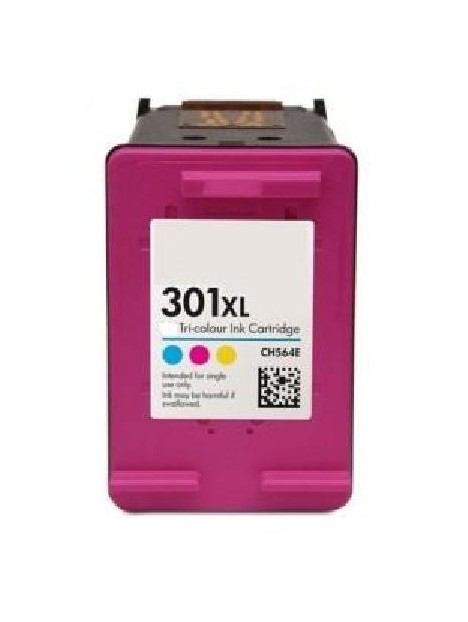 Cartucho reciclado HP 301XL tricolor (alta capacidad) CH564E