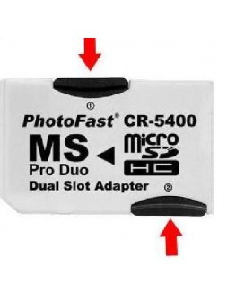 Adaptador DOBLE compatible Micro sd -Memory stick hasta 32 G