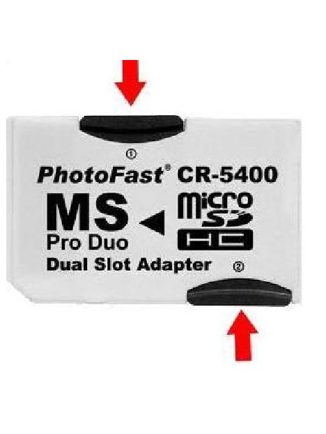 Adaptador DOBLE compatible Micro sd -Memory stick hasta 32 G