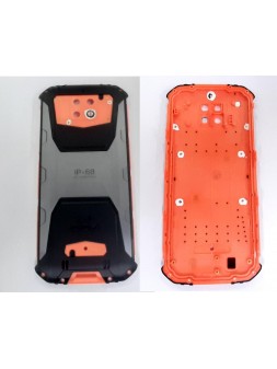 Tapa trasera o tapa bateria naranja para Oukitel WP6 mas chapa metalica mas cristal flash