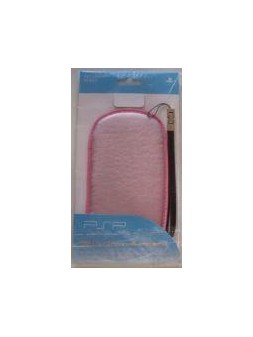 Funda acolchada rosa para PSP 2000-3000