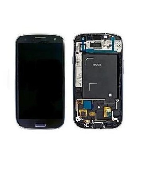 Samsung Galaxy s3 i9300 táctil+lcd+marco gris premium