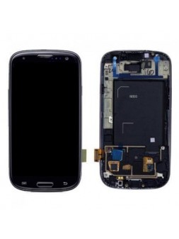 Samsung Galaxy i9300 táctil+lcd+marco negro premium