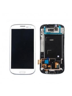 Samsung Galaxy s3 i9300 táctil+lcd+marco blanco premium