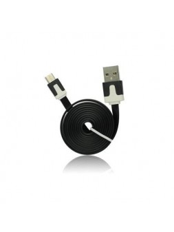 Cable USB - Micro USB Universal Plano Negro