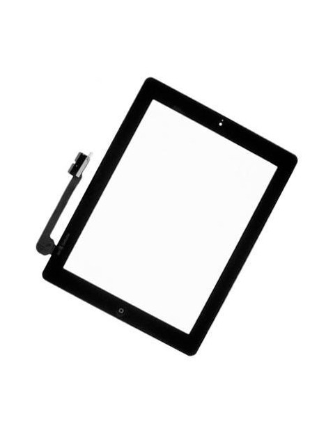iPad 4 pantalla tactil negro +home completo + adhesivos