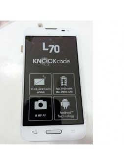LG L70 D320 pantalla lcd + táctil blanco + marco premium