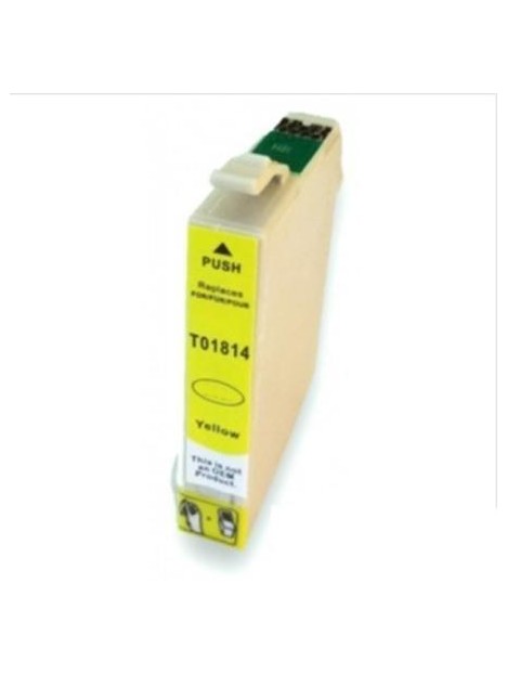Cartucho reciclado Epson T01814 amarillo