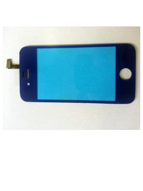 iPhone 4 4S Cristal + Digitalizador azul marino