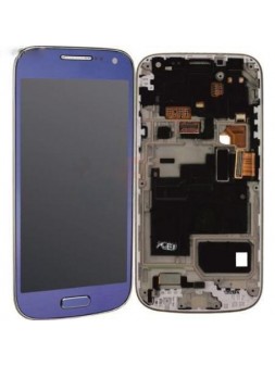 Samsung I9195 S4 Mini LTE LCD + Táctil + Marco azul Premium