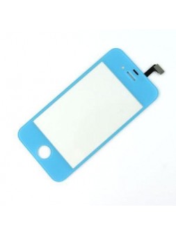 iPhone 4 4S Cristal + Digitalizador azul celeste