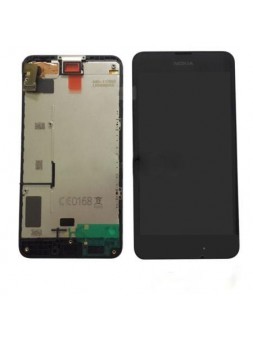 Nokia Lumia 630 Pantalla lcd + Táctil negro + Marco premium