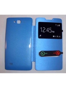 Funda Inteligente S-VIEW Cover azul celeste Huawei Ascend c8816