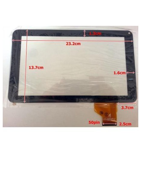 Pantalla táctil repuesto tablet china 9" Modelo 12