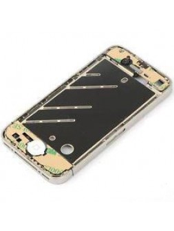 iPhone 4 Carcasa Metalica central completa blanca premium