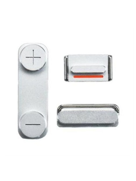 iPhone 5S SE Set 3 Piezas Botones Silver Premium