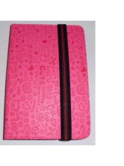 Funda Tablet Univ. 9" diseño rosa oscuro Velcro Restraint Sy