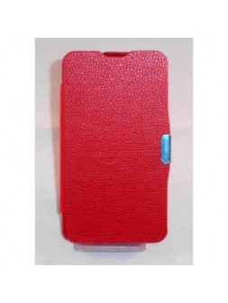 BQ Aquaris 5 Flip cover con iman carcasa rojo