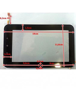 Pantalla táctil repuesto tablet china 7" modelo 2