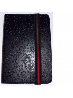 Funda Tablet Univ. 6" diseño Negro Velcro Restraint System