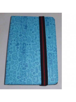 Funda Tablet Univ. 7" diseño azul celeste Velcro Restraint S