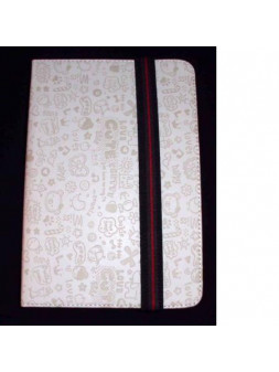 Funda Tablet Univ. 9" diseño blanco Velcro Restraint System