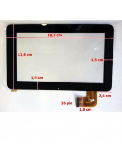 Pantalla táctil repuesto tablet china 7" modelo 14