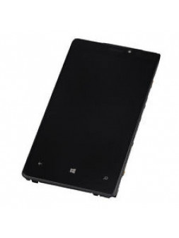 Nokia Lumia 920 pantalla lcd + táctil negro + marco frontal