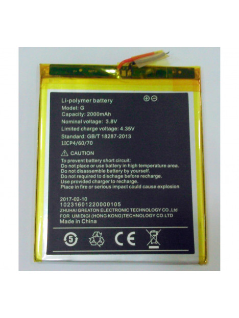 Batería Umi G Umidigi G 2000mAh