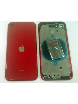 Carcasa central o marco rojo para IPhone SE 2020 mas tapa trasera o tapa bateria A2275 A2296 A2298