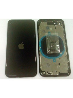 Carcasa central o marco negro para IPhone SE 2020 mas tapa trasera o tapa bateria A2275 A2296 A2298