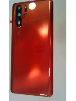Tapa trasera o tapa bateria naranja mas lente camara para Huawei P30 PRO Calidad Premium