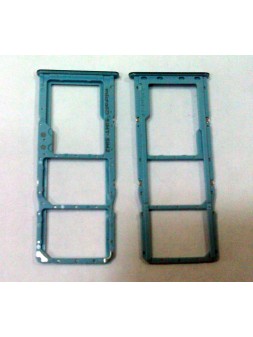 Soporte o bandeja SIM azul claro para Samsung Galaxy A51 A515 calidad premium dual sim