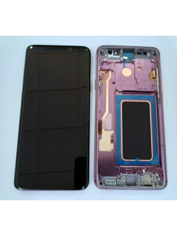Pantalla lcd calidad oled para Samsung Galaxy S9 PLUS SM-G965F mas tactil negro mas marco purpura compatible