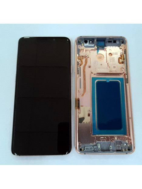 Pantalla lcd calidad oled para Samsung Galaxy S9 PLUS SM-G965F mas tactil negro mas marco dorado compatible