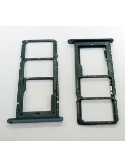 Soporte o bandeja dual sim negra para LG K61 LMQ630EAW calidad premium