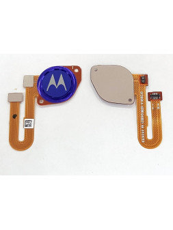 Flex boton home azul oscuro para Motorola Moto G9 Play calidad premium
