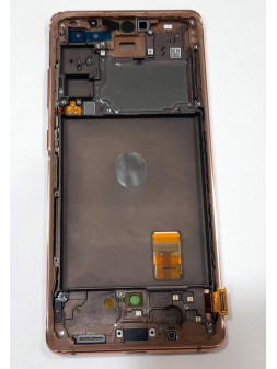 Pantalla lcd GH82-24219B GH82-23495B para Samsung Galaxy S20 FE 4G SM-G780F mas tactil negro mas marco Cloud Orange