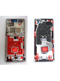 Carcasa central o marco plata para Huawei Mate 40 Pro NOH-AN00 NOH-NX9 calidad premium