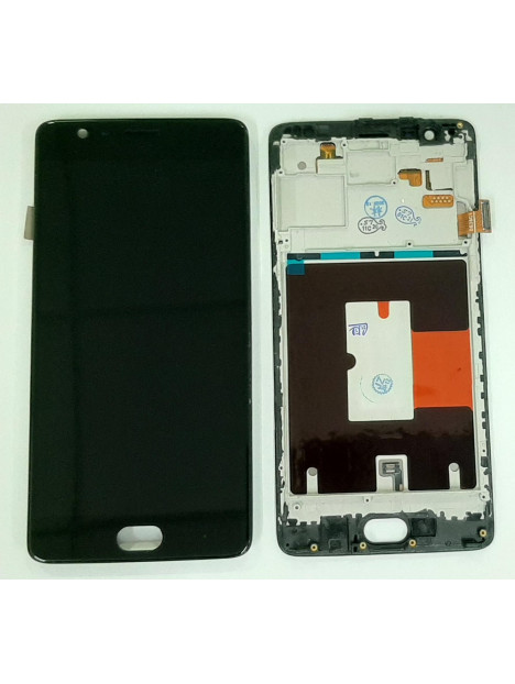Pantalla lcd para Oneplus 3 A3000 A3003 mas tactil negro mas marco negro compatible