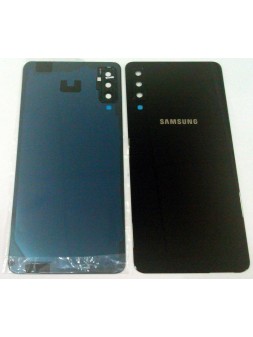 Tapa trasera o tapa bateria negra para samsung a7 2018 a750 mas lente camara calidad premium