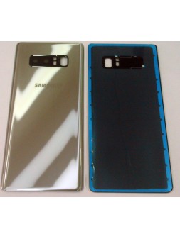 Tapa trasera o tapa bateria plata para SAMSUNG GALAXY NOTE 8 N950F mas lente camara calidad premium