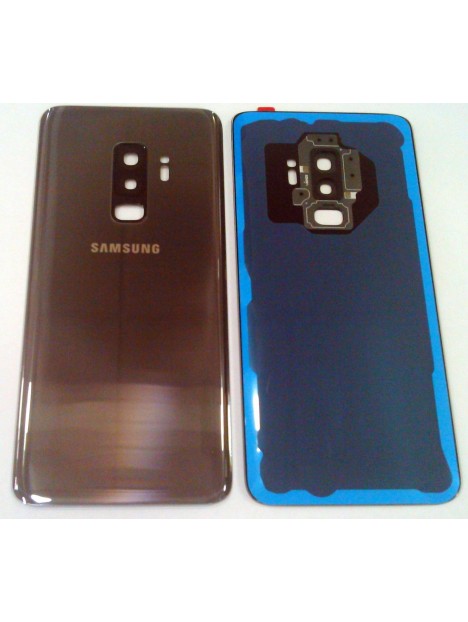 tapa trasera o tapa bateria plata para SAMSUNG GALAXY S9 PLUS G965F mas lente camara calidad premium